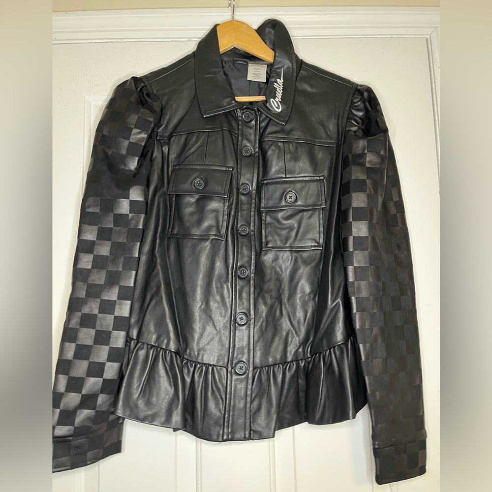 Disney Parks vegan leather cruella jacket 
size 1x